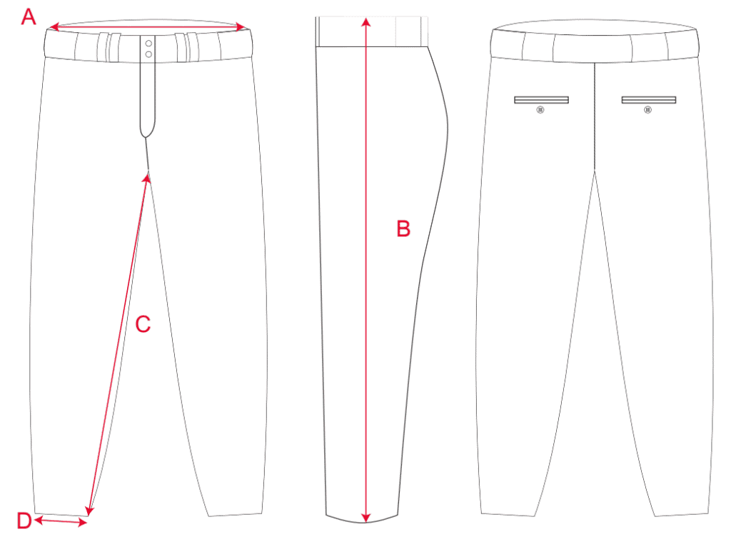 Baseball Wear – Size Charts – JFRSPORTS